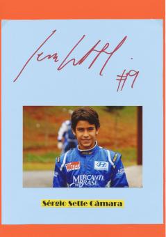 Sergio Sette Camara  Brasilien  Auto Motorsport Autogramm Karte  original signiert 