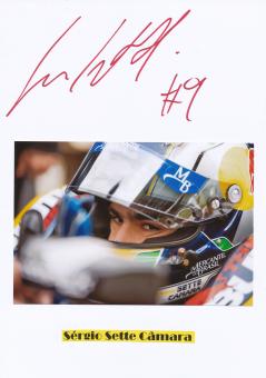 Sergio Sette Camara  Brasilien  Auto Motorsport Autogramm Karte  original signiert 