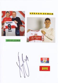 Steven Zuber  VFB Stuttgart  Autogramm Karte  original signiert 
