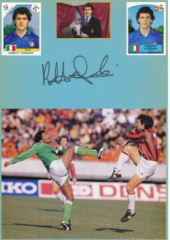 Roberto Donadoni   Italien  WM 1990 Autogramm Karte  original signiert 