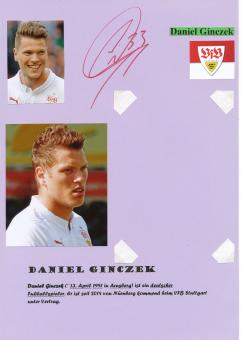 Daniel Ginczek  VFB Stuttgart  Autogramm Karte  original signiert 