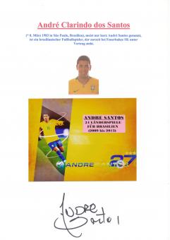 Andre Santos  Brasilien  Autogramm Karte  original signiert 
