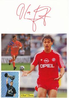 Olaf Thon  FC Bayern München  Autogramm Karte  original signiert 