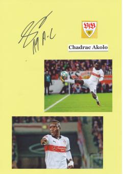 Chadrac Akolo  VFB Stuttgart  Autogramm Karte  original signiert 