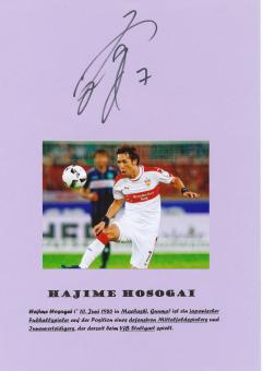 Hajime Hosogai  VFB Stuttgart  Autogramm Karte  original signiert 