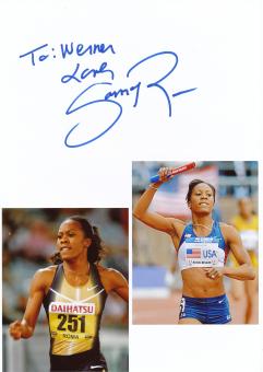 Sanya Richards  Jamaika  Leichtathletik  Autogramm Karte  original signiert 
