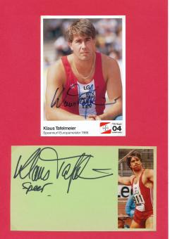 2  x  Klaus Tafelmeier  Leichtathletik  Autogramm Karte  original signiert 
