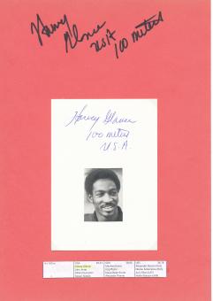 2  x  Harvey Glance  USA   Leichtathletik  Autogramm Karte  original signiert 