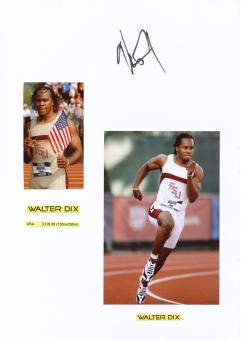 Walter Dix  USA   Leichtathletik  Autogramm Karte  original signiert 