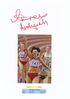Natalya Antyukh  Rußland   Leichtathletik  Autogramm Karte  original signiert 