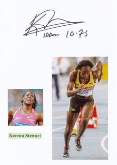 Kerron Stewart  Jamaika   Leichtathletik  Autogramm Karte  original signiert 