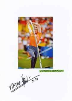 Victor Chistiakov  Rußland   Leichtathletik  Autogramm Karte  original signiert 