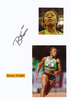 Bianca Knight  USA  Leichtathletik  Autogramm Karte  original signiert 