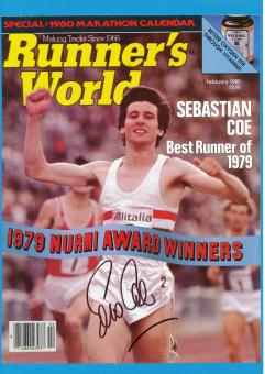 Sebastian Coe  Großbritanien  Leichtathletik  Autogramm Karte  original signiert 