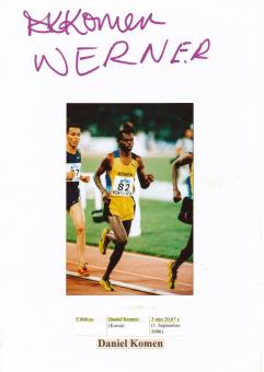 Daniel Komen  Kenia  Leichtathletik  Autogramm Karte  original signiert 