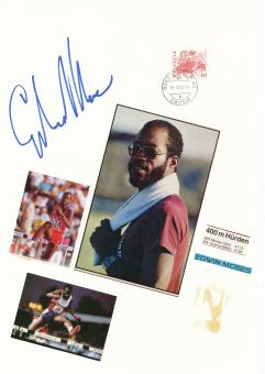 Edwin Moses  USA  Leichtathletik  Autogramm Karte  original signiert 