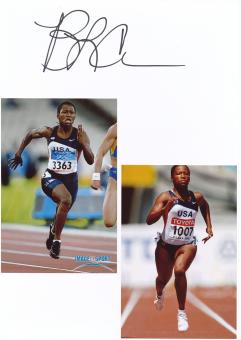 Lauryn Williams  USA  Leichtathletik  Autogramm Karte  original signiert 