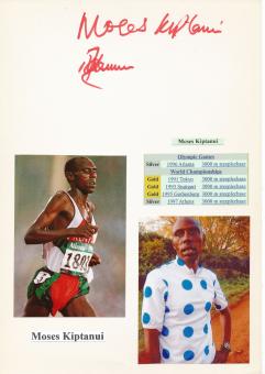 Moses Kiptanui  Kenia  Leichtathletik  Autogramm Karte  original signiert 