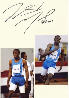LaShawn Merritt  USA  Leichtathletik  Autogramm Karte  original signiert 