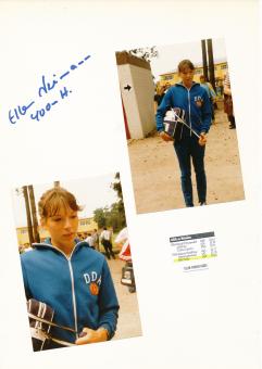 Ellen Fiedler  DDR  Leichtathletik  Autogramm Karte  original signiert 