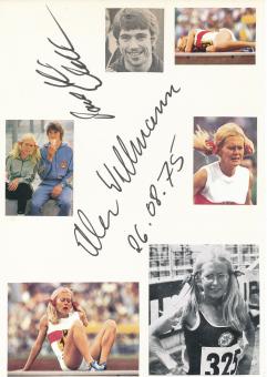 Ellen & Paul Heinz Wellmann   Leichtathletik  Autogramm Karte  original signiert 