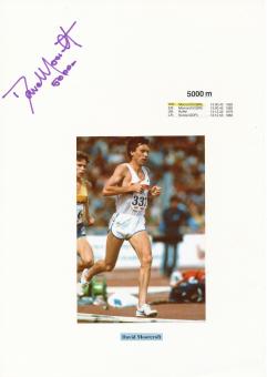 David Moorcroft  Großbritanien  Leichtathletik  Autogramm Karte  original signiert 