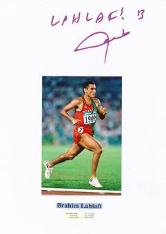 Brahim Lahlafi  Marokko  Leichtathletik  Autogramm Karte  original signiert 