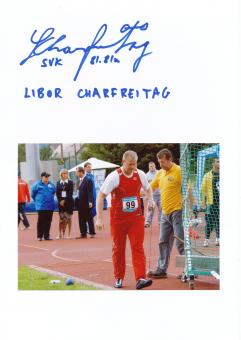 Libor Charfreitag  Slowakei  Leichtathletik  Autogramm Karte  original signiert 