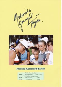 Melinda Gainsford Taylor  Australien  Leichtathletik  Autogramm Karte  original signiert 