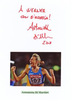 Antonietta Di Martino  Italien  Leichtathletik  Autogramm Karte  original signiert 