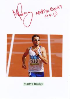 Martyn Rooney  Großbritanien  Leichtathletik  Autogramm Karte  original signiert 