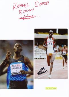 2  x  Yusuf Saad Kamel  Bahrain   Leichtathletik  Autogramm Karte  original signiert 