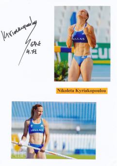 Nikoleta Kyriakopoulou  Griechenland  Leichtathletik  Autogramm Karte  original signiert 