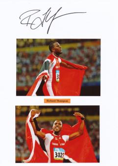 Richard Thompson  Trinidad  Leichtathletik  Autogramm Karte  original signiert 