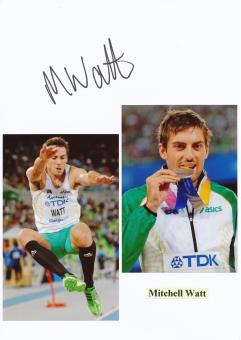 Mitchell Watt   Australien  Leichtathletik  Autogramm Karte  original signiert 