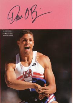 Dan O'Brien  USA  Leichtathletik  Autogramm Karte  original signiert 