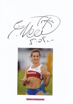 Yelena Isinbayeva  Rußland  Leichtathletik  Autogramm Karte  original signiert 
