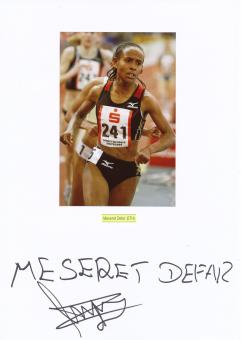 Meseret Defar  Äthiopien  Leichtathletik  Autogramm Karte  original signiert 