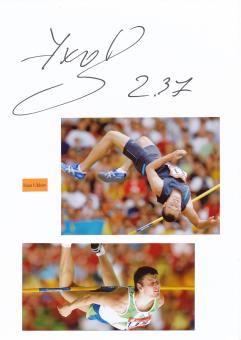 Ivan Ukhov  Rußland  Leichtathletik  Autogramm Karte  original signiert 