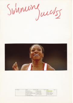Simone Jacobs  Großbritanien  Leichtathletik  Autogramm Karte  original signiert 