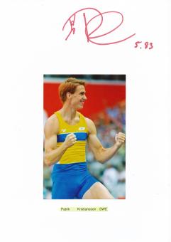Patrik Kristiansson  Schweden  Leichtathletik  Autogramm Karte  original signiert 
