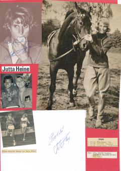 2  x  Jutta Heine  Leichtathletik  Autogramm Karte  original signiert 