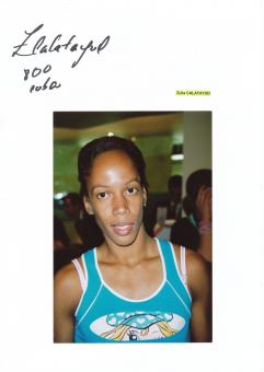 Zulia Calatayud  Kuba  Leichtathletik  Autogramm Karte  original signiert 