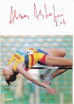 Alina Astafei  Rumänien  Leichtathletik  Autogramm Karte  original signiert 