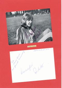 2  x  Annegret Richter  Leichtathletik  Autogramm Karte  original signiert 