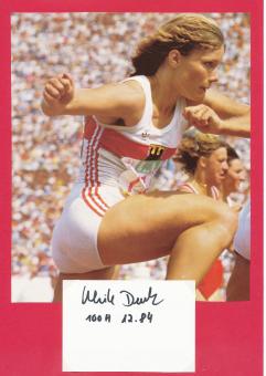 Ulrike Denk   Leichtathletik  Autogramm Karte  original signiert 