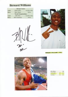 Bernard Williams  USA   Leichtathletik  Autogramm Karte  original signiert 
