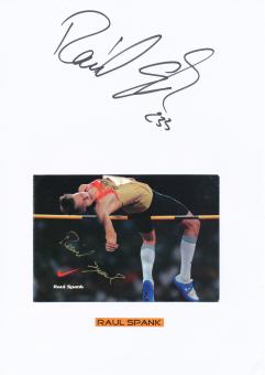 2  x  Raul Spank   Leichtathletik  Autogramm Karte  original signiert 