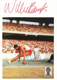 Willie Banks  USA  Leichtathletik  Autogramm Karte  original signiert 