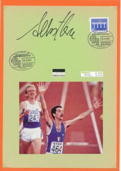 Alberto Cova  Italien  Leichtathletik  Autogramm Karte  original signiert 